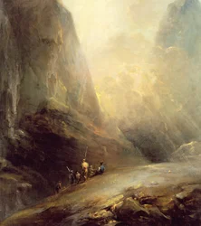 Paysage de montagne avec bandits, vers 1780